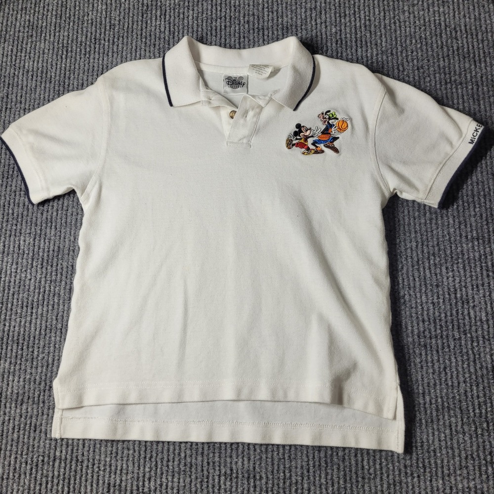 The Disney Catalog‎  Polo Mickey Mouse Goofy S/S  Cotton Youth Medium